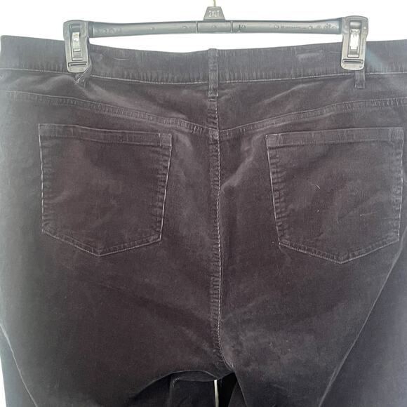 NWT J Jill Corduroy Pant 2X Black Elastic Waist Pull On Pockets Stretch Work - Picture 8 of 12